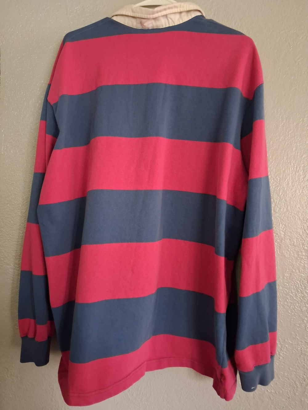Polo Ralph Lauren Vintage Red and Blue Striped Rugby Polo XL - Picture 5 of 5